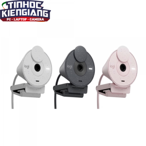 Webcam Logitech Brio 300 FHD 1080P (Đen/Hồng/Trắng)