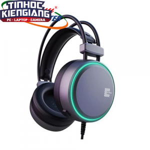 Tai nghe Gaming Zidli ZH8-10 (7.1, USB,lED ), Mic ngắn, Grey