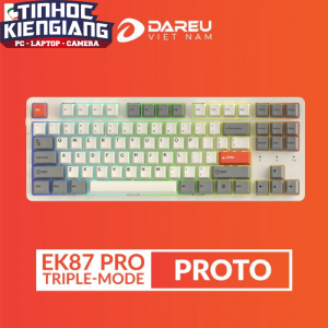 Bàn phím cơ không dây DAREU EK87 PRO – PROTO (Triple Mode, Cherry PBT Double Shot, Gasket Mount, RGB)
