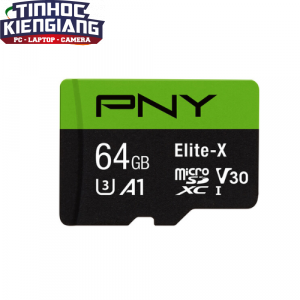 THẺ NHỚ PNY ELITE-X MICROSD 64GB CLASS 10, UHS-I, U3 (P-SDU64GU3100EX-GE)