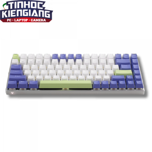 Bàn phím cơ đa kết nối V700-8A US_ White Purple_FL (Blue Switch)