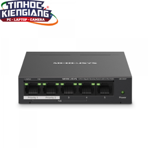Thiết bị chuyển mạch Switch PoE+ Mercusys MS105GP (5 port/ 10/100/1000 Mbps)
