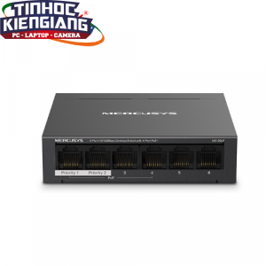 Thiết bị chuyển mạch Switch PoE+ Mercusys MS106LP (6 port/ 10/100Mbps)