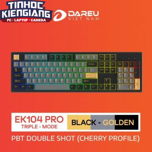Bàn phím cơ DareU EK104 Pro Triple Mode Black Golden DareU Dream switch