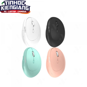 Chuột Không Dây Công Thái Học Dare-U LM158D - Đen/Hồng/Trắng | Dual Mode: Wired + 2.4G