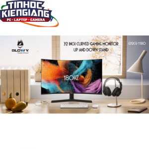 Màn hình LCD 32'' GLowy G32CG-Y180 32inch| IPS 180Hz, 3 cạnh viền mỏng, Kèm cáp DP, Treo tường, Chuyên game, Chân Y