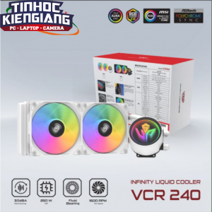 Tản nhiệt nước VSP VCR-240 Infinity Liquid trắng