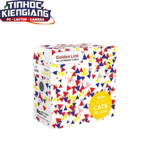 Dây cáp mạng Golden Link UTP Cat 6 Platinum TAIWAN 305m/cuộn (Vàng)