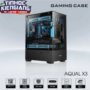 VỎ CASE MÁY TÍNH AQUAL X3 (ĐEN)