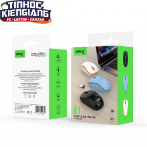 Chuột Máy Tính Không Dây Deiog Q1 (Đen/Xanh/Trắng)