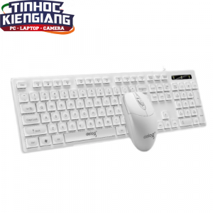 Combo Bàn Phím Chuột Có Dây Deiog DY-912 Văn Phòng (Trắng)