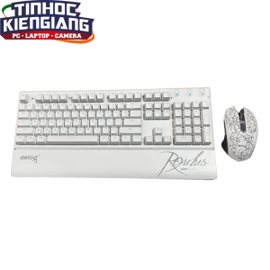 Combo Bàn Phím Chuột Cơ Led Có Dây Deiog M115 (Trắng)