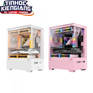 VỎ CASE MÁY TÍNH AQUAL X3 HỒNG/Trắng