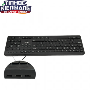 Bàn Phím Đen USB + HUB USB 3P 2.0 OAK920 ACER