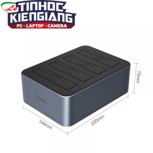 Đế Cắm Ổ Cứng (Docking) ORICO 6656C3-C-EU-GY-BP 4 khe cắm TypeC USB 3.2 Gen1