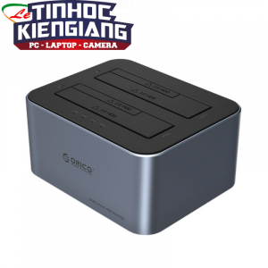 Đế Cắm Ổ Cứng (Docking) ORICO 6626C3-C-V1-EU-GY-BP-HW 2 Khe Cắm Type-C USB 3.2 Gen1