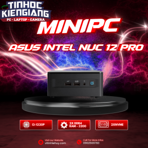Bộ Mini PC ASUS Intel NUC12 PRO Tall NUC12WSHI3 ( i3-1220P/ 2xDDR4-3200 / 3xNVMe, SATA/ 2x HDMI 2.1/2x DP 1.4a ) 90AB2WSH-MR4100