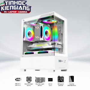 Vỏ Máy Tính Bể Cá Coolerplus CPC-EX32W (Trắng) No Fan