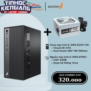 Combo Case Máy Tính E-DRA ECS1105 + Nguồn Máy Tính E-DRA EP901