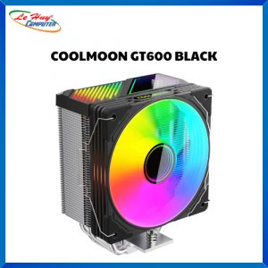 Tản nhiệt khí CPU CoolMoon GT600 ARGB - Black có hiển thị nhiệt độ
