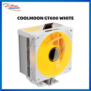 Tản nhiệt khí CPU CoolMoon GT600 ARGB - White có hiển thị nhiệt độ