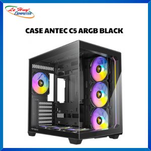 Vỏ Case Antec Mid Tower C5 ARGB Led Trip Black chưa fan