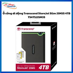 Ổ cứng gắn ngoài 2.5" Transcend 4TB slim M3S (TS4TSJ25M3S)
