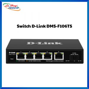 Thiết bị chuyển mạch Switch D-Link DMS-F106TS 6-port Smart Multi-Gigabit (MG) Switch with 10G Uplink (Metal)
