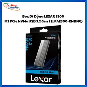 Box Di Động LEXAR E300 M2 PCIe NVMe USB 3.2 Gen 2 LPAE300-RNBNG