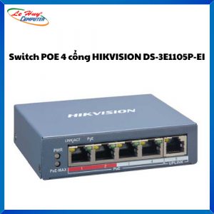 Thiết bị chuyển mạch Switch POE 4 cổng HIKVISION DS-3E1105P-EI