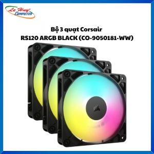 Fan Case Corsair RS120 ARGB BLACK (CO-9050181-WW) (Bộ 3 Quạt)