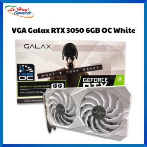 Card Màn Hình - VGA GALAX RTX 3050 EX WHITE D6 6GB DVI (1 Click OC)