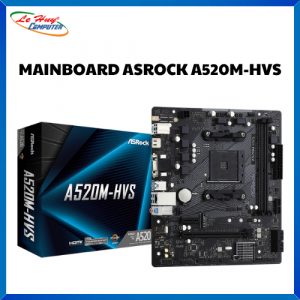 Bo Mạch Chủ - Mainboard ASRock A520M-HVS (Chipset AMD A520, Socket AM4, DDR4 64GB, M-ATX)