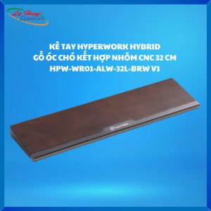 KÊ TAY HYPERWORK HYBRID GỖ ÓC CHÓ KẾT HỢP NHÔM CNC 32 CM HPW-WR01-ALW-32L-BRW V1