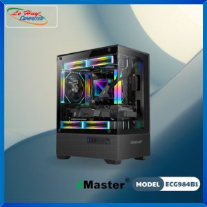 Vỏ máy tính Emaster Gaming ECG984B1 Đen (Bể Cá) Không Kèm Fan
