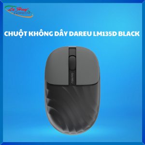Chuột máy tính không dây Dareu LM135D Silent (Kết nối – Bluetooth + wireless 2.4G) Đen