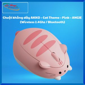Chuột không dây AKKO – Cat Theme – Pink – ANGIE (Wireless 2.4Ghz / Bluetooth)