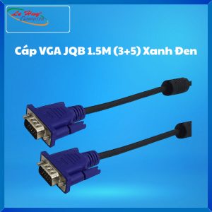 Cáp VGA JQB 1.5M (3+5) Xanh Đen