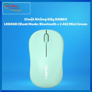 Chuột Không Dây DAREU  LM106D (Dual Mode: Bluetooth + 2.4G) Mint Green