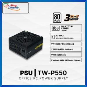 Nguồn máy tính T-WOLF TW-P550 (550w) 80 Plus