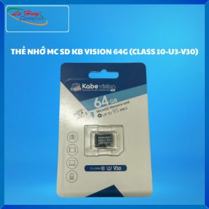 THẺ NHỚ MC SD KB VISION 64G (CLASS 10-U3-V30)