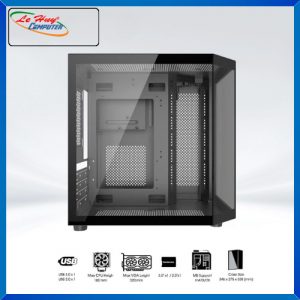 Vỏ Máy Tính COOLERPLUS CUBIC BL82 (Black)