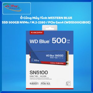 Ô Cứng Máy Tính - SSD WESTERN BLUE SN5100 500GB NVMe / M.2-2280 / PCIe Gen4 (WDS500G5B0E)