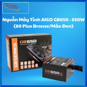 Nguồn Máy Tính AIGO GB650 - 650W (80 Plus Bronze/Màu Đen)