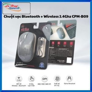 Chuột sạc COOLERPLUS Bluetooth + Wireless 2.4Ghz CPM-B09S