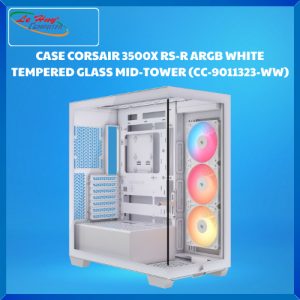 Vỏ máy tính CORSAIR 3500X RS-R ARGB WHITE TEMPERED GLASS MID-TOWER (CC-9011323-WW)