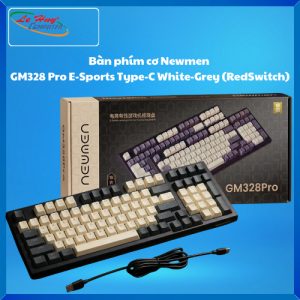 Bàn phím cơ Newmen GM328 Pro E-Sports Type-C White-Grey (RedSwitch)