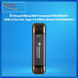 Ổ Cứng di Động SSD Transcend 2TB ESD310C USB 3.2 Gen 2x1, Type-C & USB A, Black (TS2TESD310C)