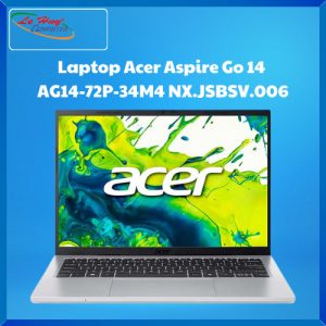 Máy tính xách tay/ Laptop Acer Aspire Go N25C11 (AG14-72P-34M4) (i3-1305U; 8GB; 512GB SSD; UMA; 14" FHD+; Win11; Bạc; NX.JSBSV.006