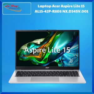 Máy Tính Xách Tay/Laptop Acer Aspire Lite 15 Acer N24B4 (AL15-42P-R8E6). W/LCD: 15.6inch FHD, CPU: R5-7430U, RAM 16GB, 512GB SSD, UMA, Win11, Office Home 2024 M365B, Light Silver, NX.D34SV.001
